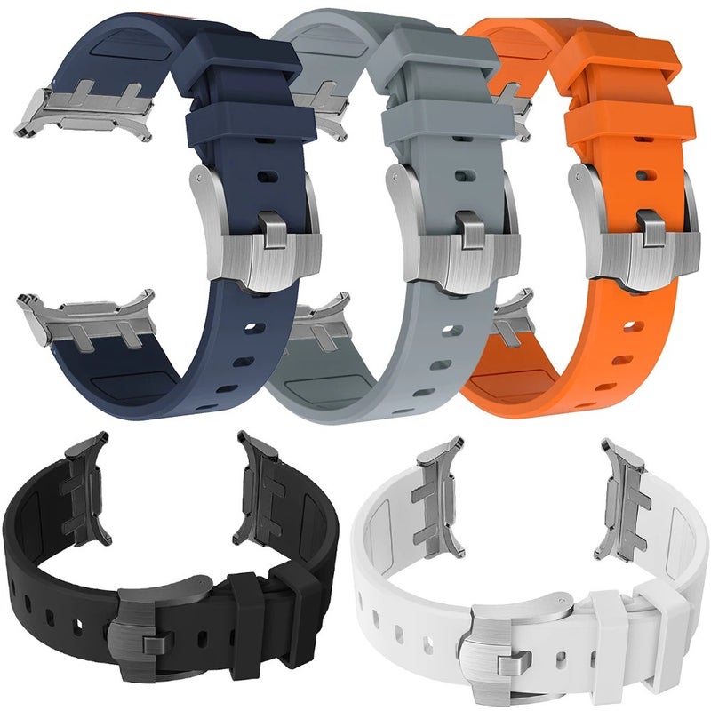 Bluejw Stainless Steel Connector Silicone Watch Band Replacement Strap for Samsung Galaxy Watch Ultra 44/47mm - Image 2