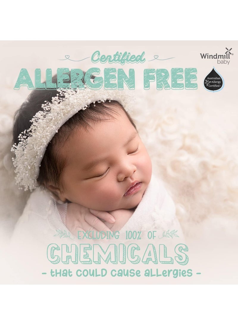WINDMILL baby Hypoallergenic & Sensitive Laundry Detergent, USDA Certified Natural, for Newborns and Sensitive Skin, Powered by Bio-Enzymes, Fragrance Free - 900ml - Image 5