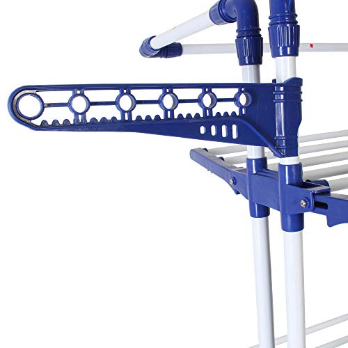 GRAZIA collapsable Portable Compact -Premium Cloth Drying Stand with Wheels - King Jumbo - 3 Poll - 3 Layer -Made in India - Image 4