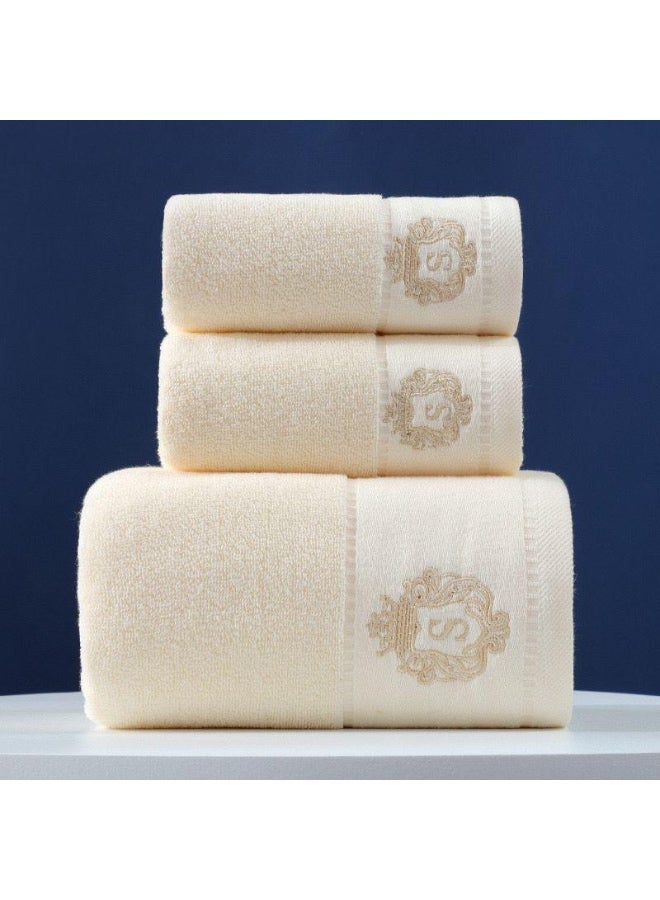 Luxury cotton towel set 3 pieces softs