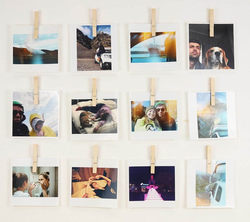Toros 20 Pack Wood Photo Clips with Adhesive Layer 2.8'' for Wall, Art Holder, Mood Wall, Picture Holder, Poster Hanger, Dorm Room Decor, Photos Display - Image 3