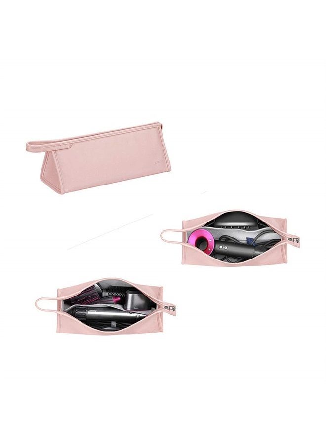 Buwico PU Leather Travel Case Portable Storage Bag for Dyson Airwrap Styler/Dyson Supersonic Hair Dryer, Waterproof Anti-scratch Dustproof Shockproof Protection Organizer Travel Gift Case (Pink) - Image 1
