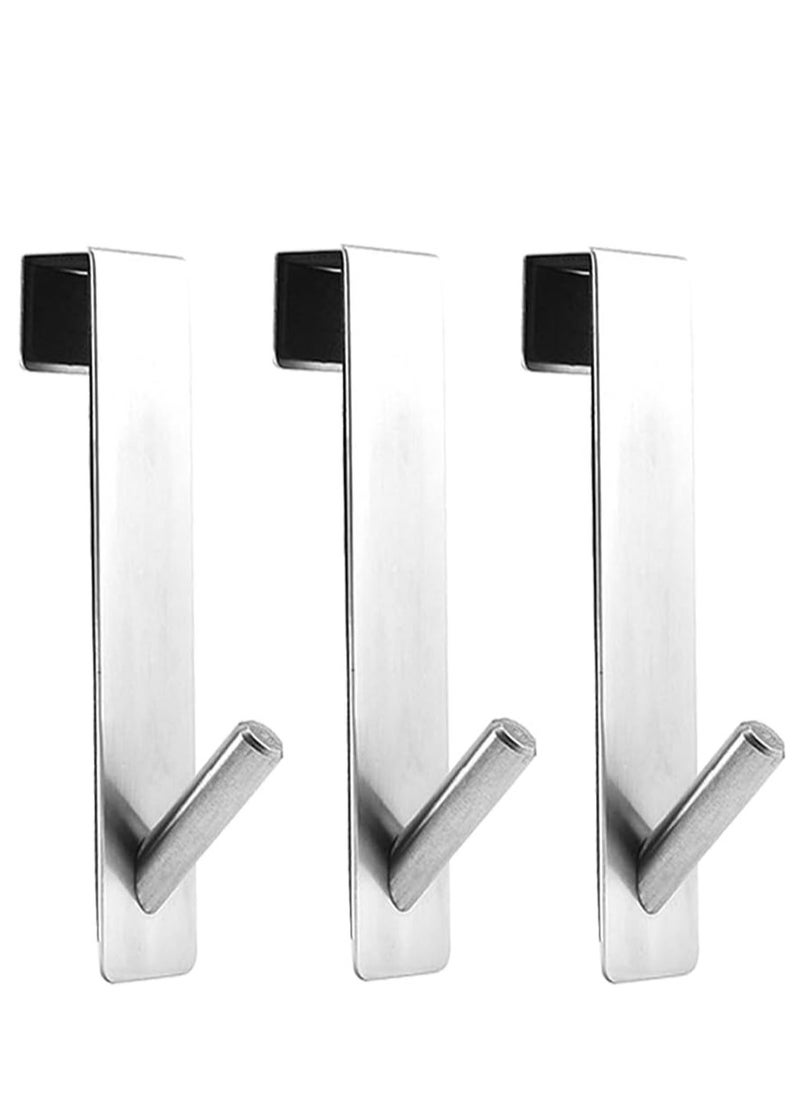 Oasisgalore Towel Shower Door Hooks for Bathrooms,3Pcs Heavy Duty Towel Hooks for Frameless Glass Shower Door (12.5cm)  - Image 1