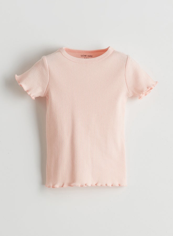 LC WAIKIKI Baby Girls' Crew Neck Top and Shorts 2-Piece Summer  Set - Image 2
