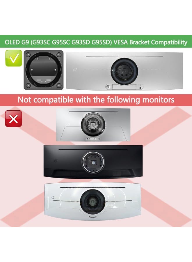 Tjyuze حوامل محول التثبيت الجداري المتوافقة مع سامسونج أوديسي G9 49'' LS49CG954SNXZA G93SC G95SC S49CG934S S49CG950S LS49CG934SUXEN LS49CG950SNXZA LS49CG950SUXDU LS49CG934SCXZW LS49CG950SWXXL - Image 2