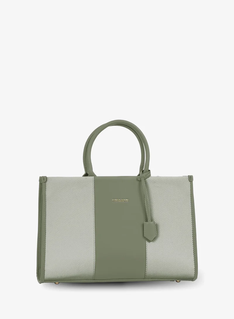بارا جون Parajohn London Women's Laptop Tote Bag - Multi-Compartment Business Briefcase Shoulder Bag for Office & Travel, White