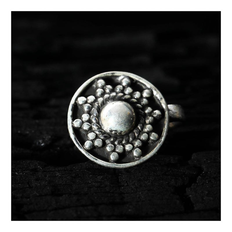 JSAJ Store Stone Nose Pin Wire Nose Pin in Pure 92.5 Sterling Silver - Image 4
