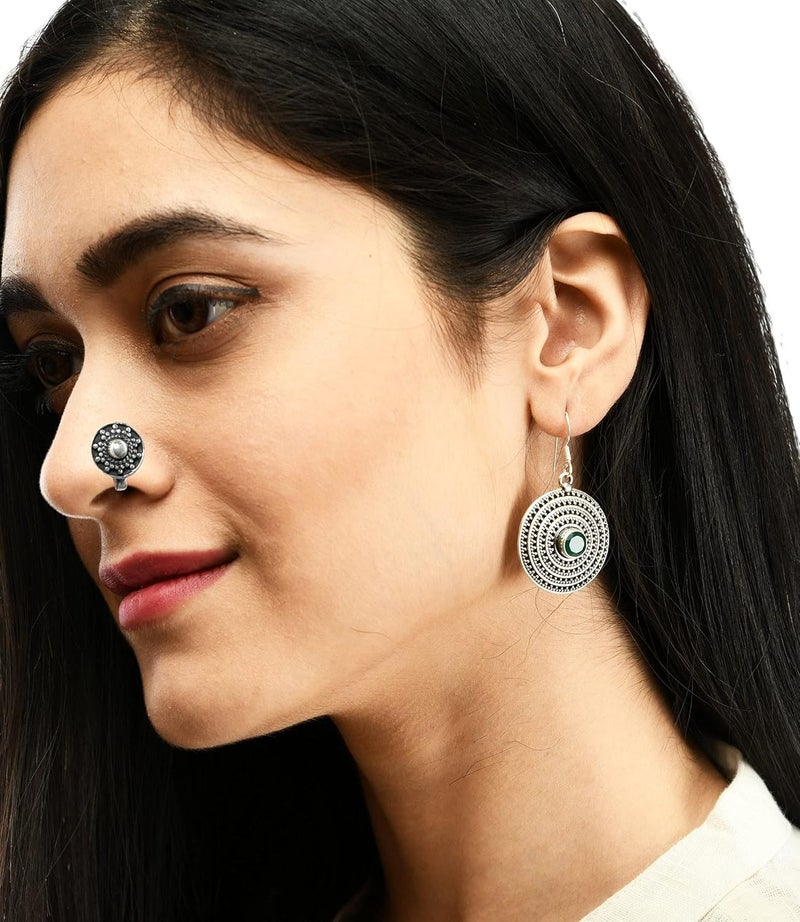 JSAJ Store Stone Nose Pin Wire Nose Pin in Pure 92.5 Sterling Silver - Image 5
