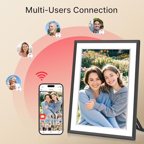MaxAngel Frameo 10.1" Digital Picture Frame, Smart WiFi Digital Photo Frame with 1280x800 HD IPS Touch Screen 32GB Storage Auto-Rotate Wall Mounted, Share Photos/Videos from Phone Anywhere(Black&White) - Image 4