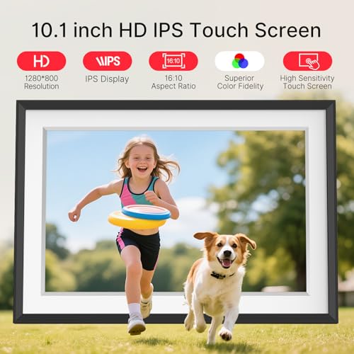 MaxAngel Frameo 10.1" Digital Picture Frame, Smart WiFi Digital Photo Frame with 1280x800 HD IPS Touch Screen 32GB Storage Auto-Rotate Wall Mounted, Share Photos/Videos from Phone Anywhere(Black&White) - Image 5