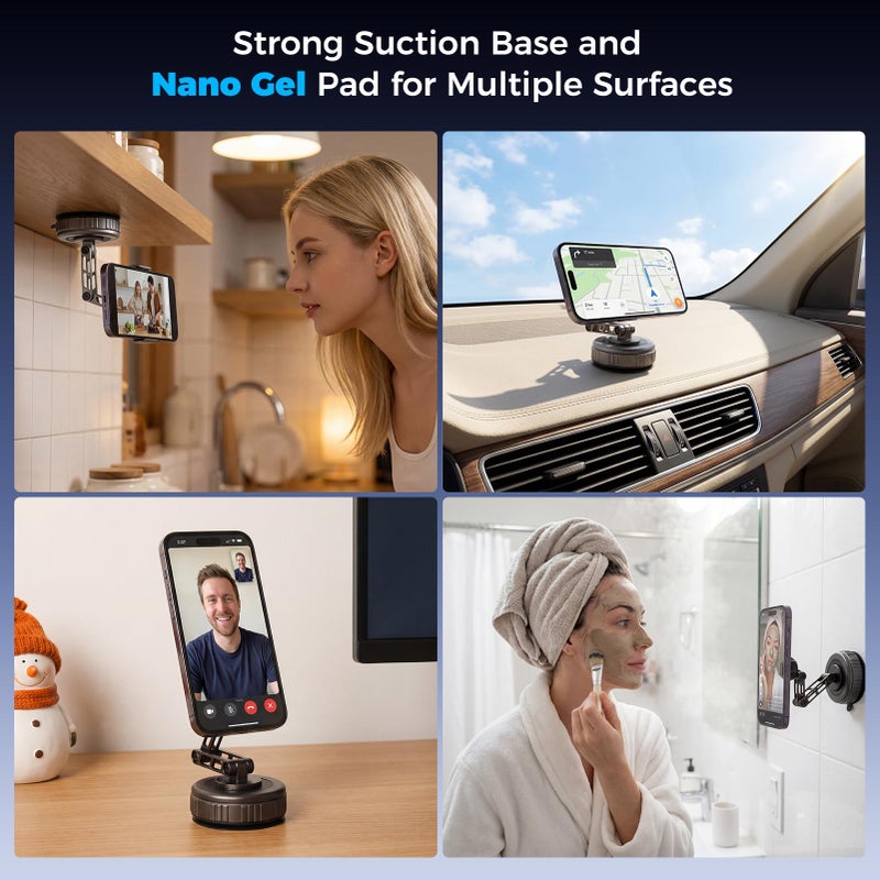 Edenseelake Magsafe Car Phone Holder, 360Â° Adjustable Car Phone Mount, Strong Magnetic Vacuum Suction Cup Phone Holders for Your Car, 17 Pro Max 16 15 14 13 12 Air Plus - Image 3