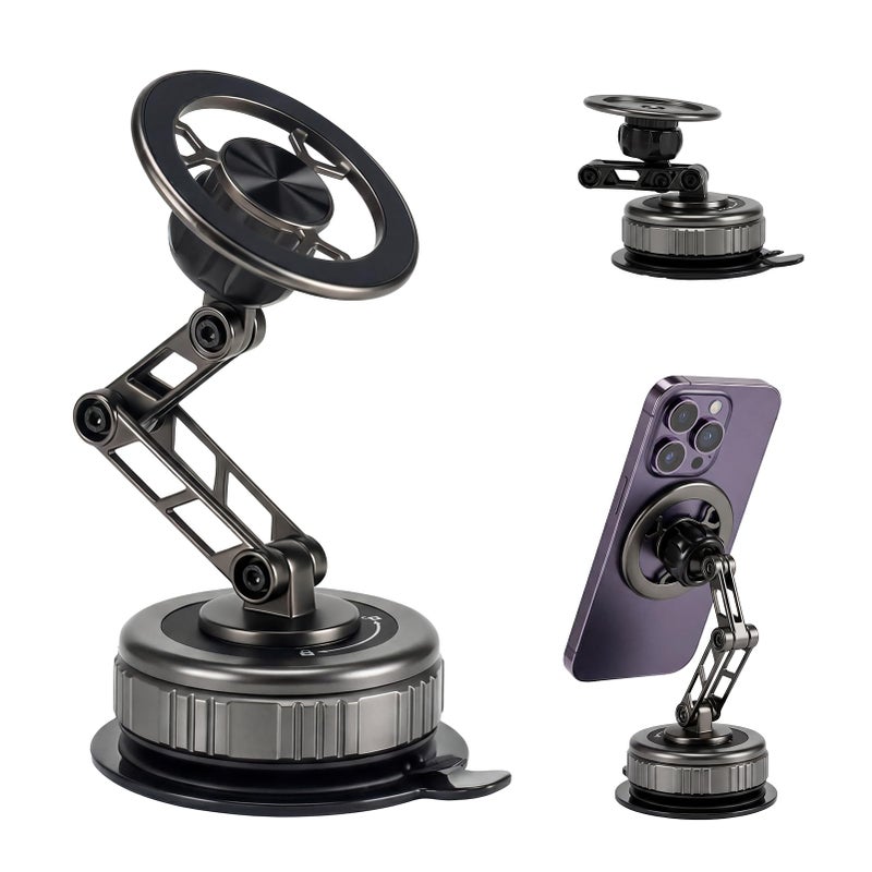 Edenseelake Magsafe Car Phone Holder, 360Â° Adjustable Car Phone Mount, Strong Magnetic Vacuum Suction Cup Phone Holders for Your Car, 17 Pro Max 16 15 14 13 12 Air Plus - Image 1