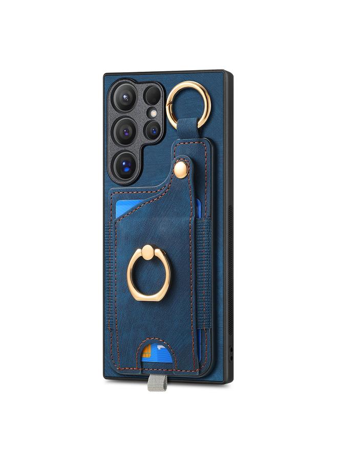 إيروريكس جراب لهاتف Samsung Galaxy S24 Ultra 5G بتصميم كلاسيكي مع حلقة تعليق وحقيبة بطاقات - Image 2