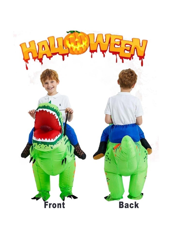 Inflatable Dinosaur Halloween Costume for Kids, Funny Blow Up Riding Dinosaur Costume for Fancy Dress Cosplay Party - Image 3