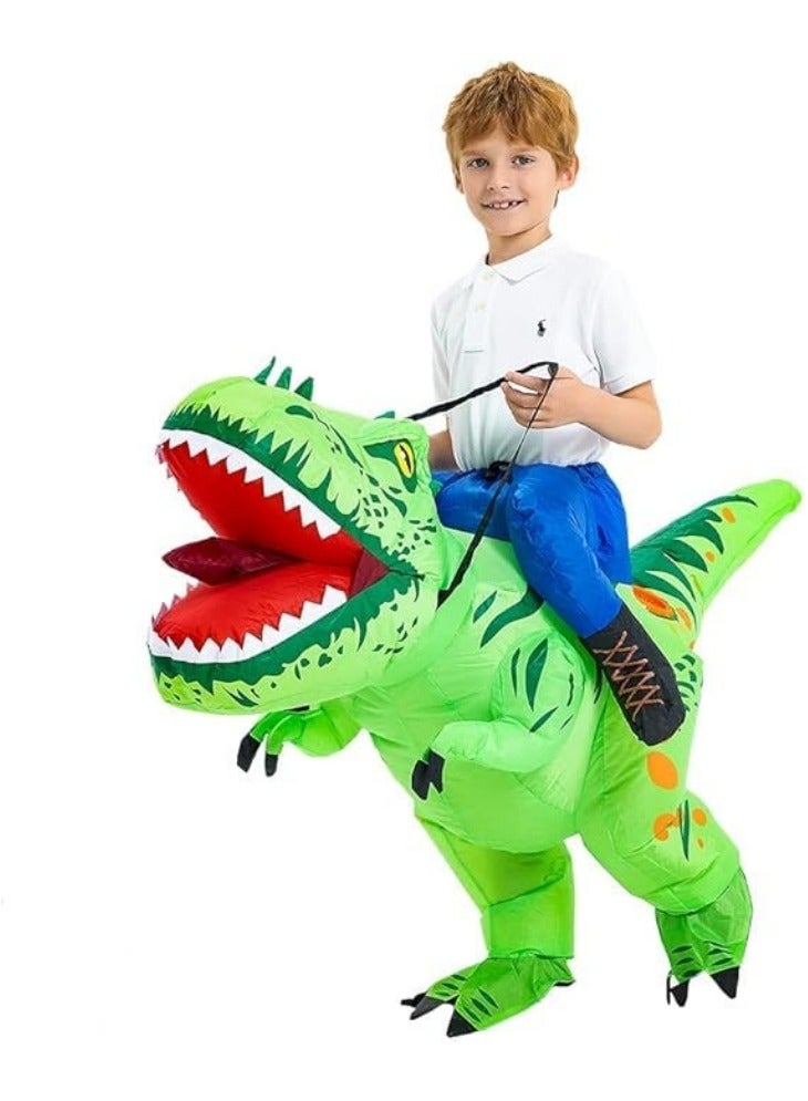 Inflatable Dinosaur Halloween Costume for Kids, Funny Blow Up Riding Dinosaur Costume for Fancy Dress Cosplay Party - Image 5