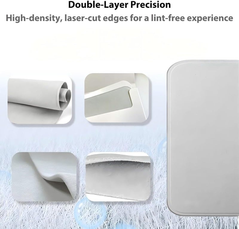 PINKE Premium Double-Layer Polishing Cloth for Apple Devices & Screens, Thick Microfiber Screen Cleaner for Nano-Texture Glass, MacBook, iPad, Monitors - Individually Boxed (3-Pack) - Image 3