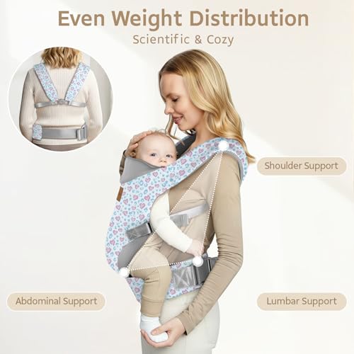 YooxArmor Baby Carrier Ergonomic Adjustable Toddler Carriers for 733 Lbs Cozy Lightweight Infant Carrier with Neck Support Baby Chest Carriers with Lumbar Support for Parents 436 Months - Image 3