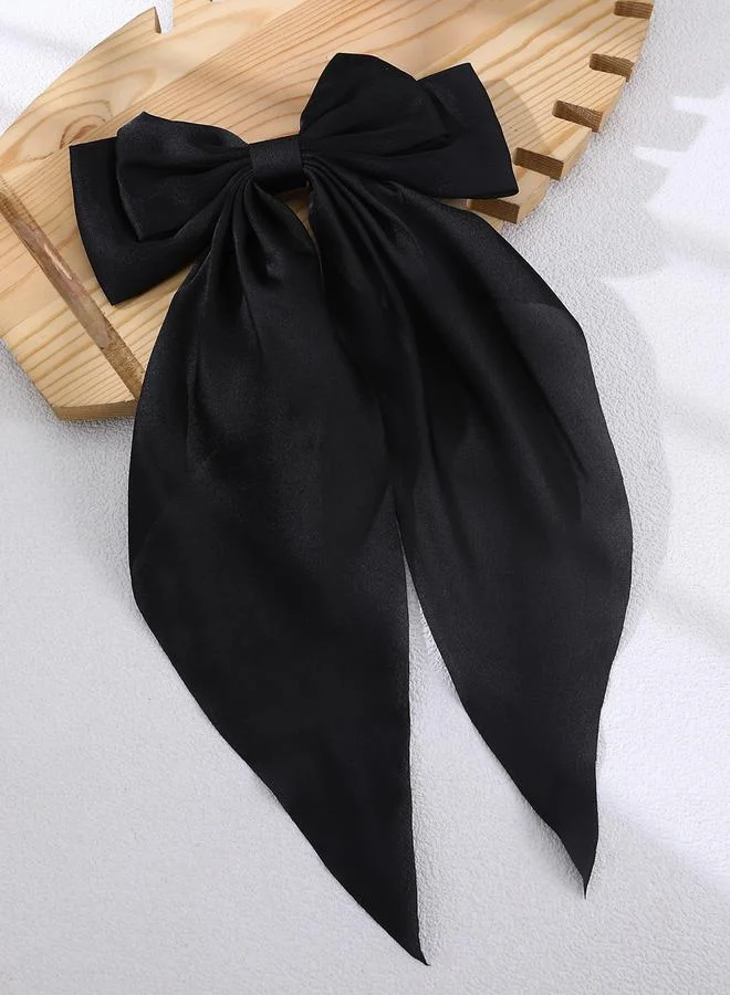 Take Two Take Two Solid Bow Ribbon Hair Clip