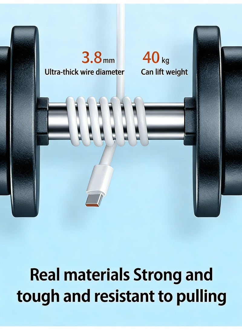 كابل بيانات الشحن السريع الرسمي من النوع C، بطول 1 متر، لهاتف Huawei/Xiaomi/Honor، يدعم الشحن السريع حتى 120 وات - Image 3