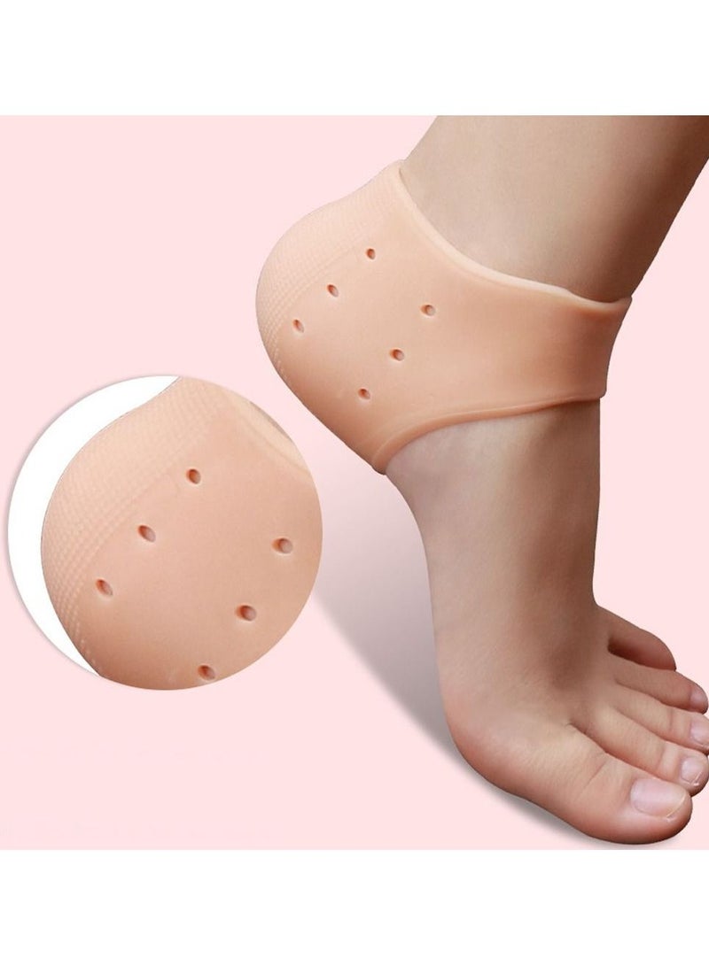 DubaiGallery Moisturizing Heel Socks, Heel Crack Socks,1 Pair Silicone Moisturizing Gel Heel Protect Socks Dry Cracked Foot Sleeves Pain Relief - Image 3