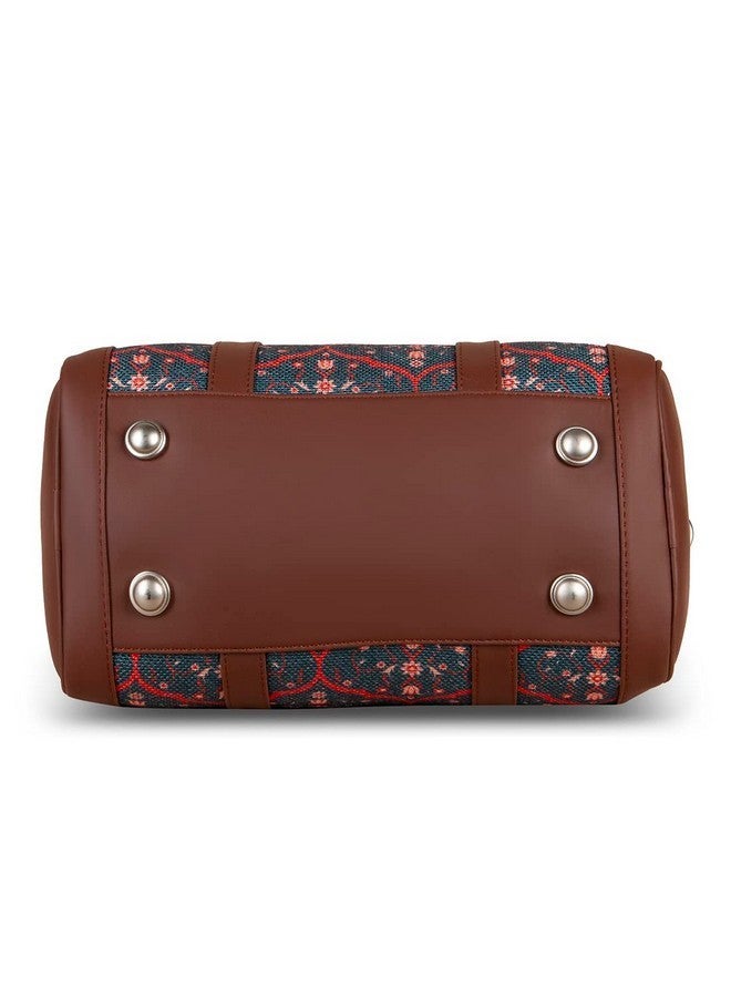 ZOUK Women's Vegan Handcrafted Sheesh Mahal Jaali Motif Handbag - Image 5