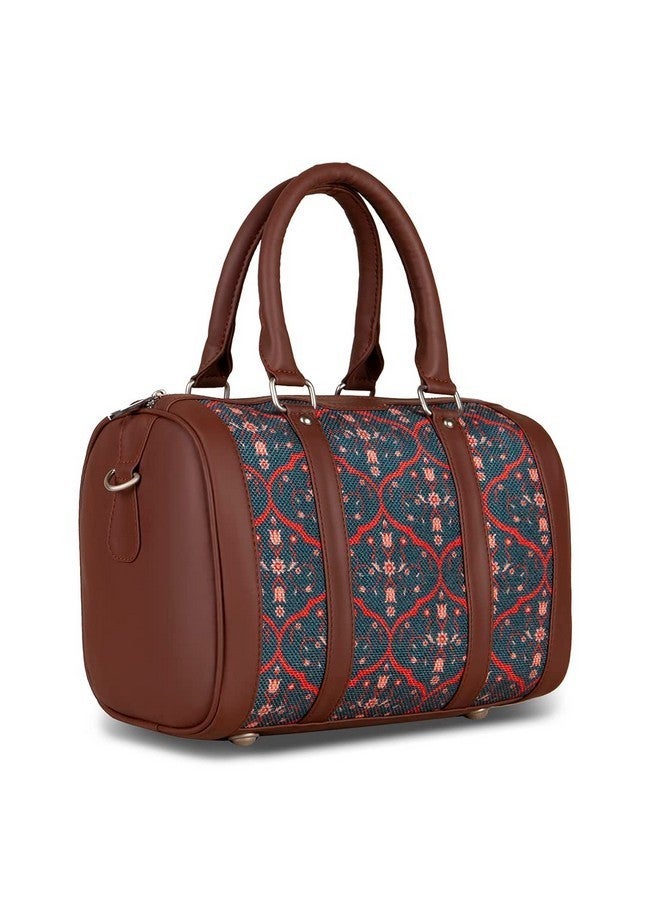 ZOUK Women's Vegan Handcrafted Sheesh Mahal Jaali Motif Handbag - Image 2