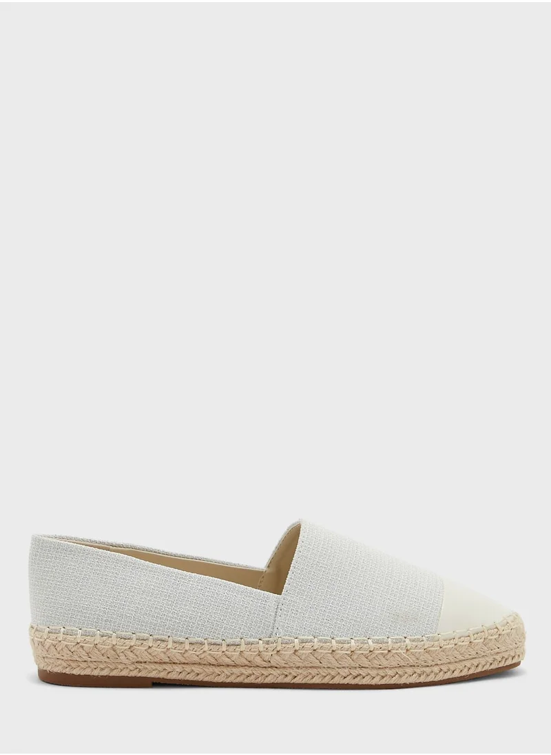 ELLA Textured Toecap Detail Espadrille