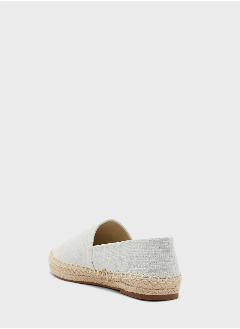 ELLA Textured Toecap Detail Espadrille