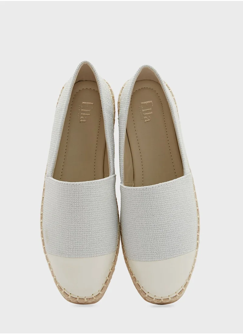 ELLA Textured Toecap Detail Espadrille