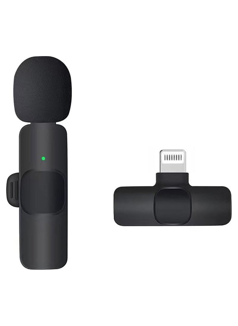Wireless Lavalier Microphone for iPhone iPad Plug and Play Mini Mic for YouTube TikTok Live Streaming Gaming K Song Recording Auto Noise Reduction (Lightning 1) - Image 1