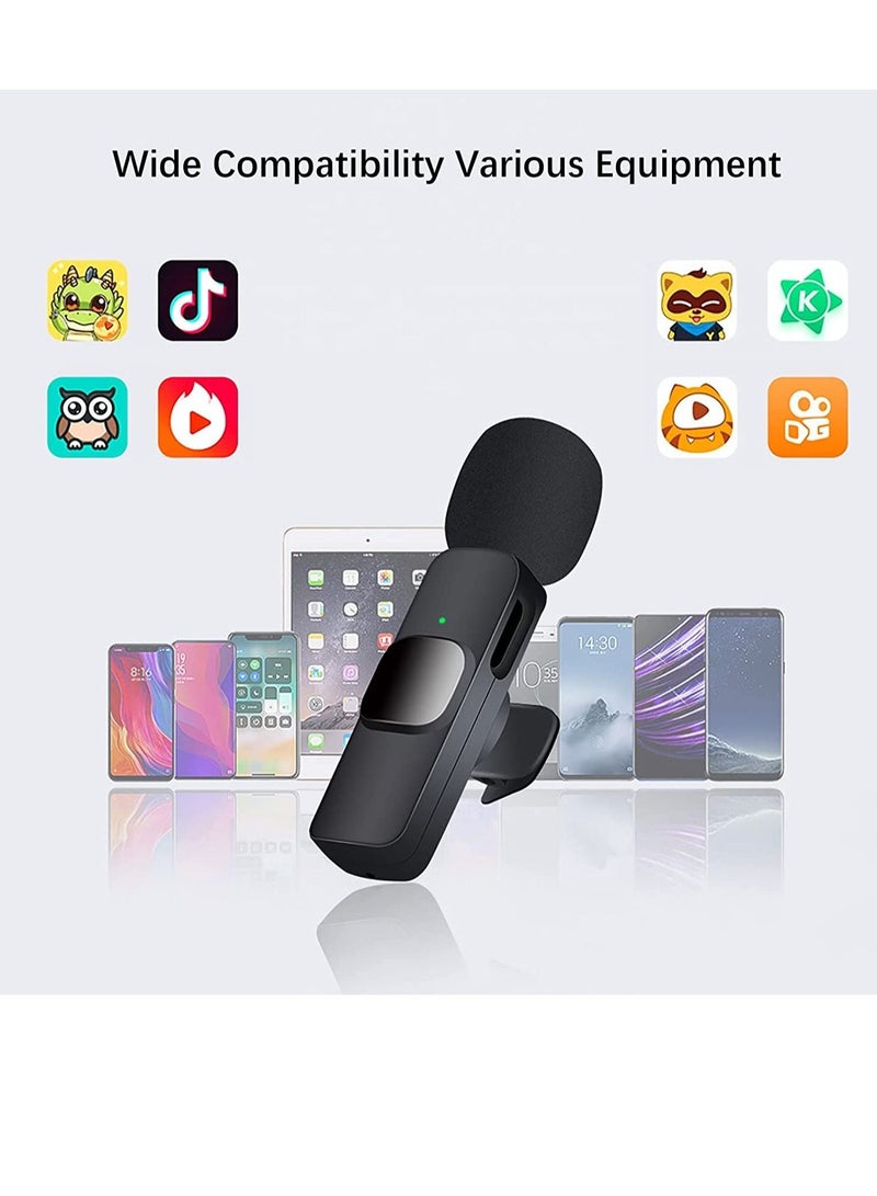Wireless Lavalier Microphone for iPhone iPad Plug and Play Mini Mic for YouTube TikTok Live Streaming Gaming K Song Recording Auto Noise Reduction (Lightning 1) - Image 4
