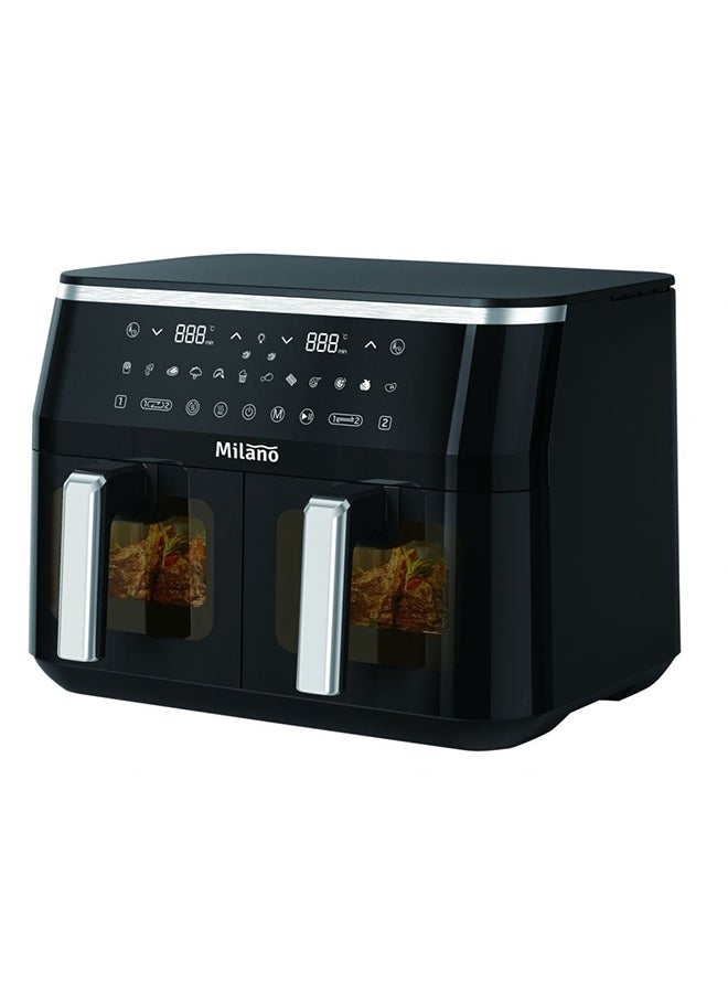 DANUBE HOME Milano 4.5 L Digital Air Fryer with Touch Control, Rapid Hot Air Circulation, Low Oil Cooking, Non-Stick Basket, Family Size Healthy Fryer for Home Kitchen