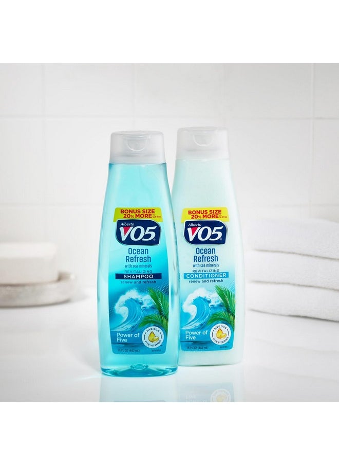 Alberto VO5 - Alberto VO5 Ocean Refresh Revitalizing Conditioner - Hair Conditioner Formulated with Essential Vitamins and Oils - Fresh Ocean Fragrance - 15 oz - Image 1