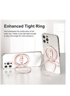 SYOSI Magnetic Phone Ring Holder, Upgrade Phone Grip Stand, Rose Gold Magnetic Finger Phone Ring, Removable Magnetic Ring Holder Kickstand Loop, Only for iPhone 14, 13, 12 Pro/Max/Plus  - Image 4
