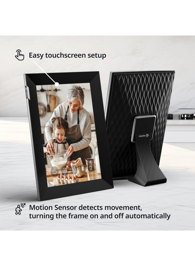 nixplay 10.1” Digital Photo Frame - Connecting Families & Friends (Black/Silver) - Image 2