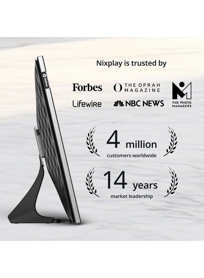 nixplay 10.1” Digital Photo Frame - Connecting Families & Friends (Black/Silver) - Image 4