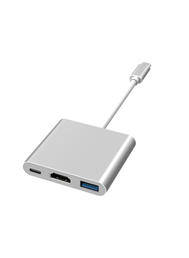 Neutral Type-c To Hdmi Three-in-one Docking Station Pd Tv Projector Adapter Hub Hub Docking Station - Image 5