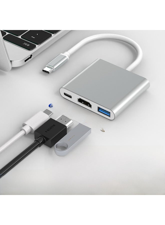 Neutral Type-c To Hdmi Three-in-one Docking Station Pd Tv Projector Adapter Hub Hub Docking Station - Image 1
