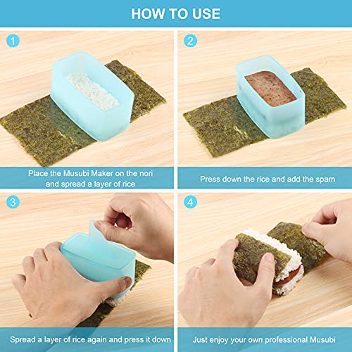 DIMVKA Musubi Maker Press, Onigiri Sushi Rice Ball Maker, Luncheon Meat Rice Mold (1 Pack) - Image 3