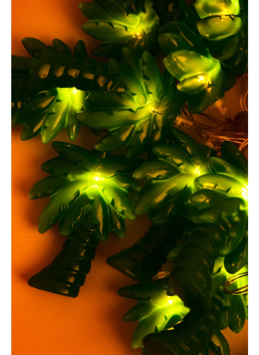 BLISS - Hammocks Palm Tree String Lights, Green - Image 1