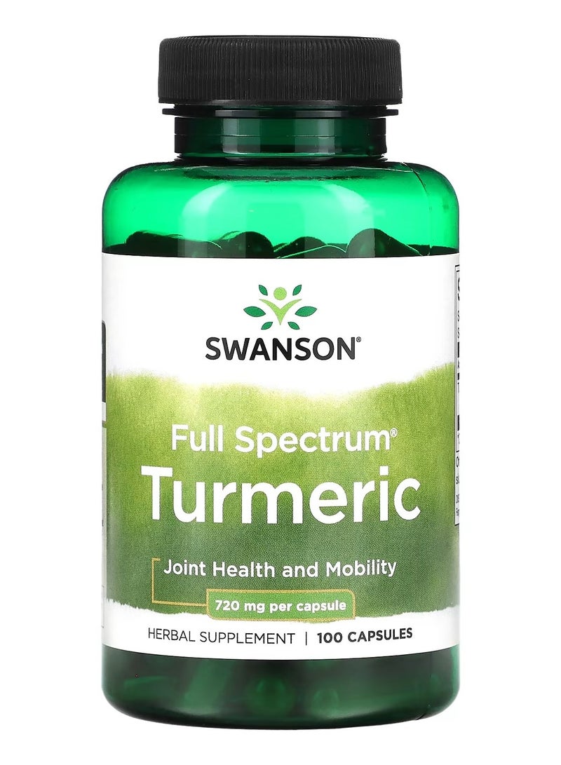 Swanson, Full Spectrum Turmeric, 720 mg, 100 Capsules