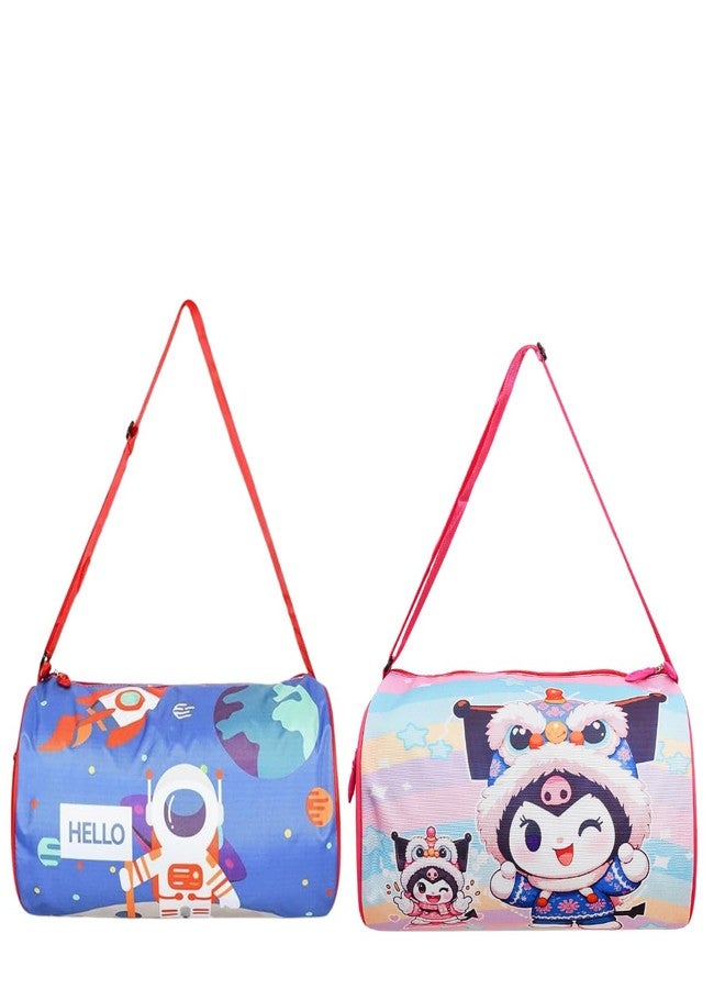 Stylbase Multicolor Polyester Kids Duffle Travel Bag for Travelling Gym, Dance, Swimming, Picnic, Sports for Boys & Girls Pack of 2 - Image 2