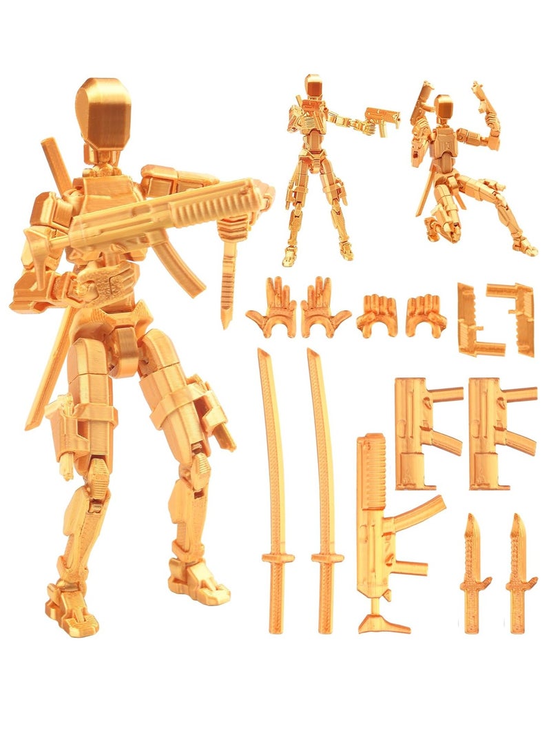 KASTWAVE - 13 Action Figure -T-13 Figure, Action Figure, Multi-Jointed Movable Robot Figures, 3D Printed Action Figures, Lucky 13 Action Figures Activity Robot, Home Desktop Decorations Gifts for Game Lovers - Image 1