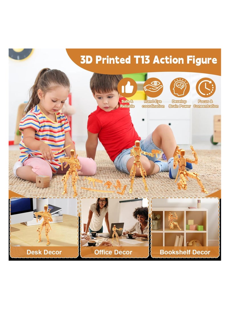 KASTWAVE - 13 Action Figure -T-13 Figure, Action Figure, Multi-Jointed Movable Robot Figures, 3D Printed Action Figures, Lucky 13 Action Figures Activity Robot, Home Desktop Decorations Gifts for Game Lovers - Image 1