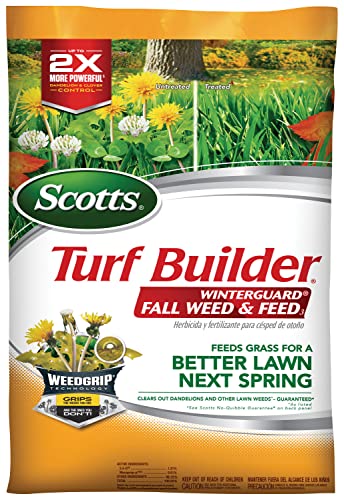 Scotts Turf Builder WinterGuard Fall Weed & Feed3, Weed Killer Plus Fall Fertilizer, 4,000 sq. ft., 11.43 lbs. - Image 1