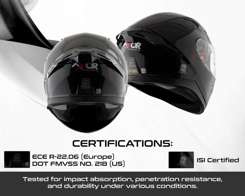 Axor Apex Solid Full Face Helmet DualSpoiler AeroFlow Performance HighDensity EPS Liner UltraComfort Padding Black-L - Image 5