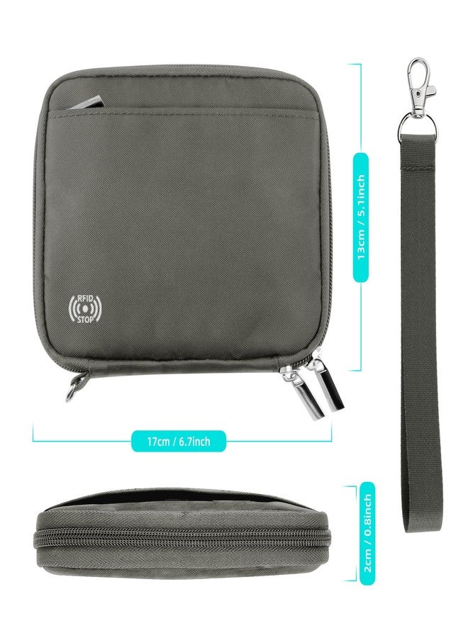 وول نيو حافظة جوازات سفر من والنيو للسفر - محفظة سفر مزودة بتقنية حجب RFID، منظم أساسيات مع فتحات للبطاقات وجيب بسحاب، رمادي، تتسع لـ 4 جوازات سفر، تصميم كلاسيكي - Image 2