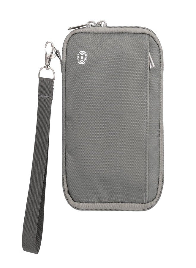 وول نيو حافظة جوازات سفر من والنيو للسفر - محفظة سفر مزودة بتقنية حجب RFID، منظم أساسيات مع فتحات للبطاقات وجيب بسحاب، رمادي، تتسع لـ 4 جوازات سفر، تصميم كلاسيكي - Image 1