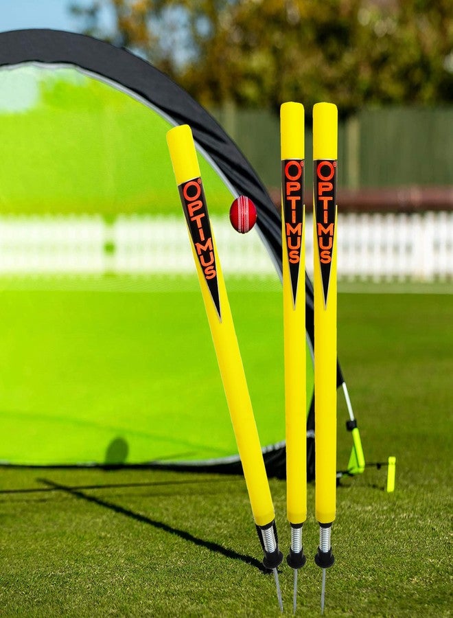 أوبتيموس مجموعة أوبتيموس® من 3 قطع من أهداف الكريكيت البلاستيكية - زنبرك فولاذي مرن ووتد أرضي - AB - Image 1