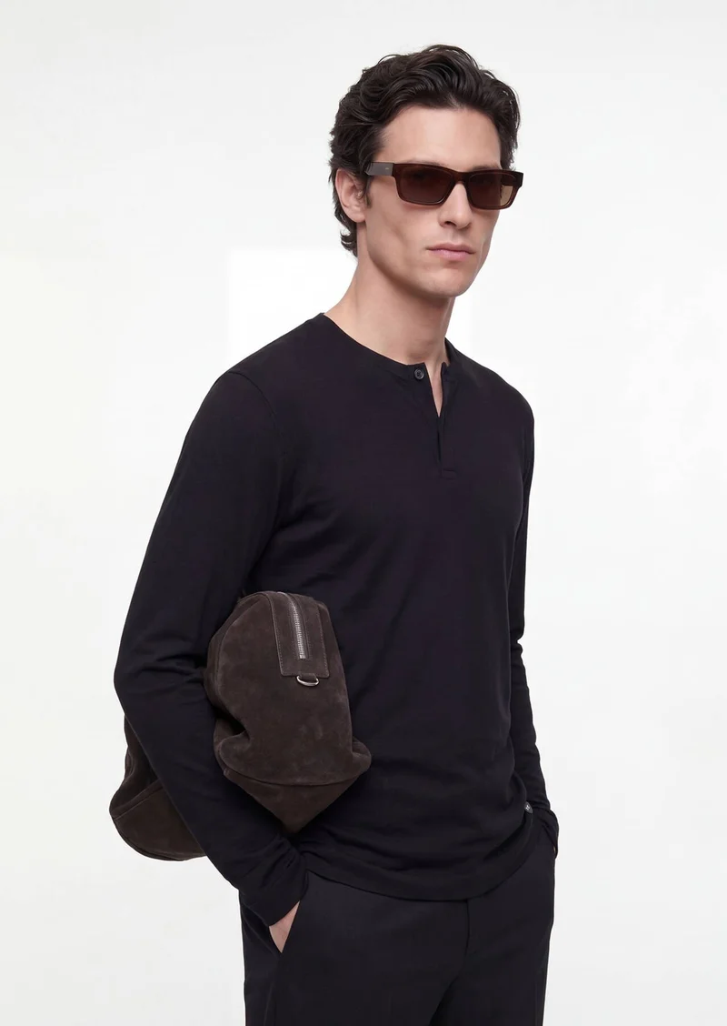 Ramsey Black Plain 100% Cotton T-Shirt
